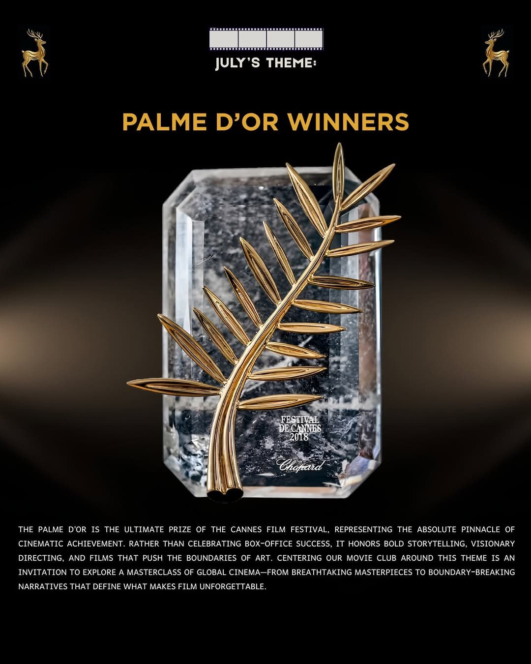 Palme d'Or Winners poster